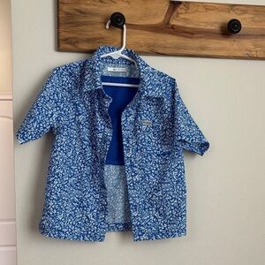 Columbia Blue and White Mesh Activewear